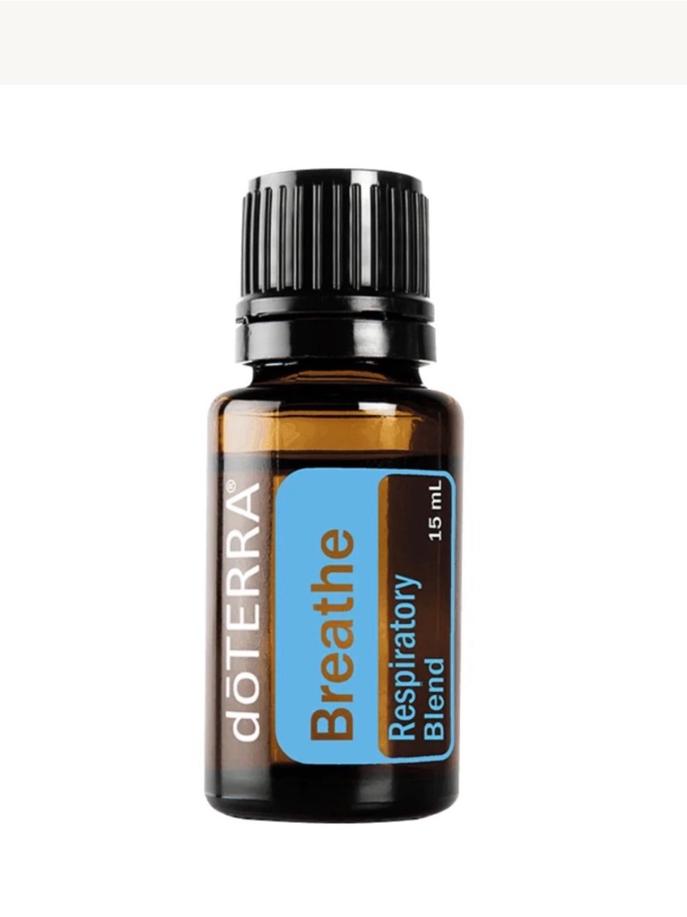 Doterra Breathe Blend Bottle - Blue and Black